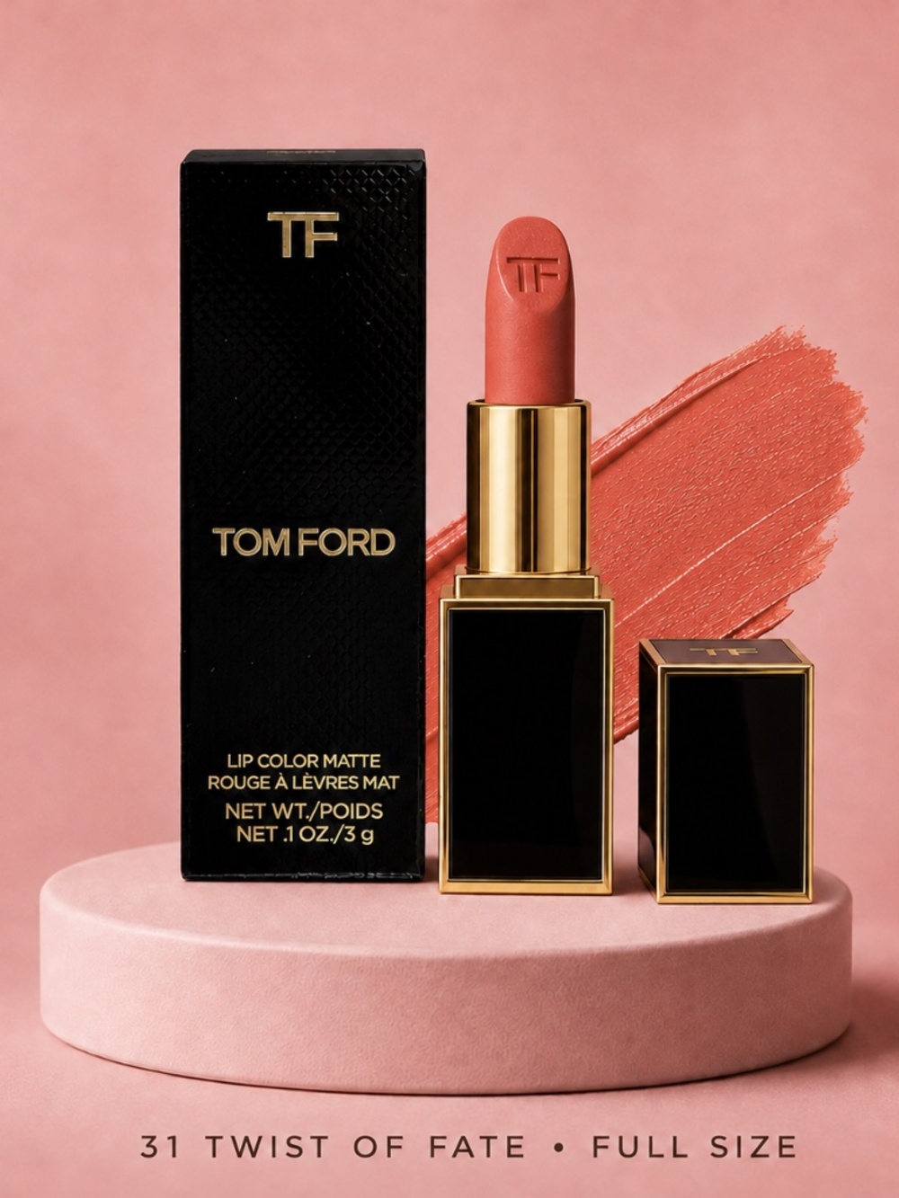 Tom Ford Lipstick 31 Twist of Fate Full Size NIB - Discontinued Shade